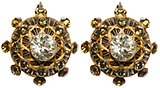 image for earring eurowire Oriental Architecture yellow antique brass (medium)