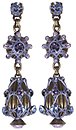 image for earring stud dangling Oriental Architecture lila antique brass