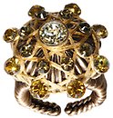 image for ring Oriental Architecture yellow antique brass (small)