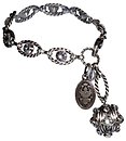 image for bracelet Oriental Architecture white antique silver