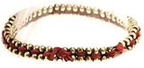 image for bracelet elastic Mongolian Princess red antique brass