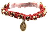image for bracelet elastic Mongolian Princess red/brown smoked topaz SS 29 antique brass