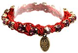 image for bracelet elastic Mongolian Princess red amethyst SS 29 antique brass