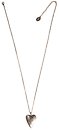 image for necklace pendant (long) The Alchemist white Very Light Antique Silver (big heart on a 70 cm chain neckline)