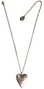 image for necklace pendant The Alchemist white Very Light Antique Silver (big heart on a 39 cm chain neckline)