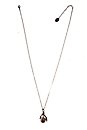 image for necklace pendant (long) The Alchemist white Very Light Antique Silver (raven-claw-metal & ball with crystal silver shade stones on a 72 cm chain neckline)