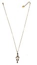 image for necklace pendant Burlesque blue Very Light Antique Silver (hang-in SS 16: crystal metallic blue, ribbon & pearls on the chain neckline)
