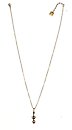 image for necklace pendant Burlesque blue Very Light Antique Silver (hang-in pearls & ribbon on the chain neckline)