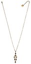 image for necklace pendant Burlesque beige/white Very Light Antique Brass (hang-in SS 16: crystal metallic lt.gold, ribbon & pearls on the chain neckline)