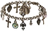image for bracelet Rough Kingdom white antique silver/dark antique silver