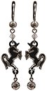 image for earring dangling Rough Kingdom white antique silver/dark antique silver
