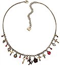 image for necklace Rough Kingdom red antique brass