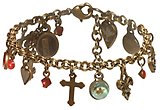 image for bracelet Rough Kingdom red antique brass