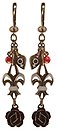 image for earring dangling Rough Kingdom red antique brass (pls. coordinate with arlene of sampling regarding the paint color)