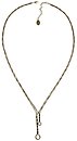 image for necklace (long) Eye of the Cobra Brass antique brass (2 lines twisted, chain neckline)