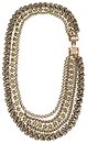 image for necklace collier La Comtesse brown antique brass (multiple different chains together)
