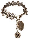 image for bracelet La Comtesse brown antique brass (bone-like chain with PP 24: crystal golden shadow together)