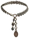 image for bracelet La Comtesse black/blue antique silver (16 cm twisted chain)