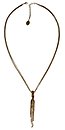 image for necklace pendant Eye of the Cobra red/dark rose antique brass (designed chain with hang-in SS 34: crystal red magma stone & several chain in line; chain neckline)