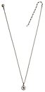 image for necklace pendant Eye of the Cobra white silver antique silver (hang-in round element with SS 16: crystal silver shade & PP 10: crystal; chain neckline)