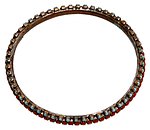 image for bracelet bangle Africanica x-mix multi antique brass (2 rows; PP 24: op. red & PP 18: op. turquoise around)