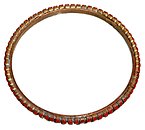 image for bracelet bangle Africanica x-mix multi antique brass (2 rows; PP 24: op. red & PP 18: op. green around)