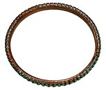 image for bracelet bangle Africanica x-mix multi antique brass (2 rows; PP 24: op. green & PP 18: op. red around)