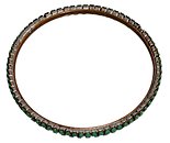 image for bracelet bangle Africanica x-mix multi antique silver (2 rows; PP 24: op. green & PP 18: op. turquoise around)