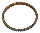 image for bracelet bangle Africanica x-mix multi antique silver (2 rows; PP 24: op. turquoise & PP 18: op. green around)
