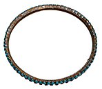 image for bracelet bangle Africanica x-mix multi antique brass (2 rows; PP 24: op. turquoise & PP 18: op. red around)