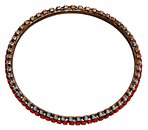 image for bracelet bangle Africanica x-mix multi antique brass (2 rows; PP 24: op. orange & PP 18: op. turquoise around)