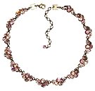 image for necklace collier Petit Glamour pink antique brass