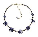 image for necklace Magic Fireball blue/lila Crystal Heliotrope antique brass