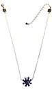 image for necklace pendant Magic Fireball blue/lila Crystal Heliotrope antique brass