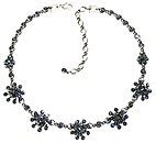 image for necklace Magic Fireball grey crystal sahara antique silver