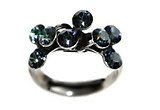 image for ring Magic Fireball grey crystal sahara antique silver (small)