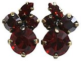 image for earring stud Ballroom coralline/red antique brass
