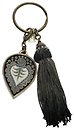 image for charm Yoga white antique brass (hang-in coloured designed teardrop-shape element & coloured tassel together)