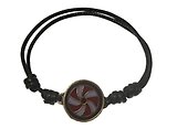 image for bracelet knot Yoga coralline/lila antique brass (coloured designed round element & cord together)