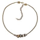 image for necklace Beduin white/opac antique silver/antique brass