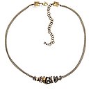 image for necklace Beduin white antique silver/antique brass