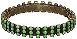 image for bracelet bangle Africanica green antique silver (3 rows with PP 24: op. green stones bended with wire)