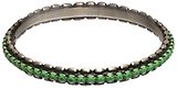 image for bracelet bangle Africanica green antique silver (1 row PP 24: op. green with rice chain)