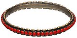 image for bracelet bangle Africanica red antique brass (1 row PP 24: op. red with rice chain)