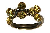 image for ring Magic Fireball yellow light topaz antique brass (small)