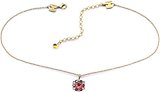 image for necklace pendant Beaded Lights coralline/light rose antique brass (SS 29: padparadscha, PP 24: lt.amethyst; bended with padparadscha satin diamond-cut beads)