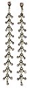 image for earring stud dangling Beaded Lights beige antique brass (SS 29: lt.peach; pearl in line with hang-in PP 32: silk tutui)