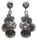 image for earring stud dangling Petit Glamour grey antique silver