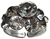 image for ring Petit Glamour grey antique silver