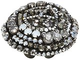 image for ring Las Vegas white antique silver (big; stone in the centre surrounded by different kinds of stones)